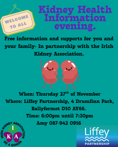 Kidney Health Information Evening 1 Kidney Health information evening 27th November.